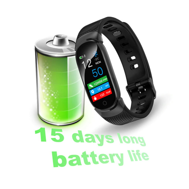 Fashion Sports Smartwatch Fitness Sport Activity Tracker Smartphone Horloge iOS Android iPhone Samsung Huawei Blauw