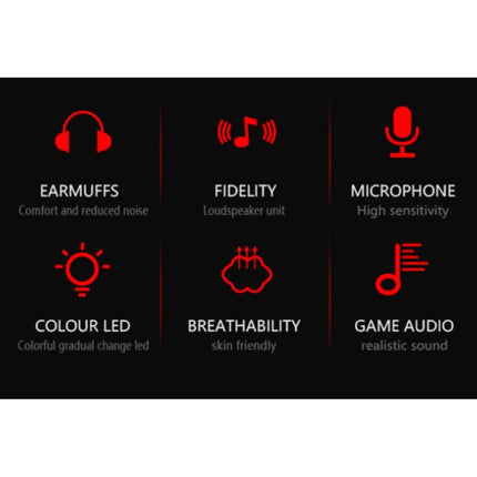 HU85 Gaming Koptelefoon met Microfoon - USB Aansluiting Headset met HiFi Geluid DJ Headphones Zwart
