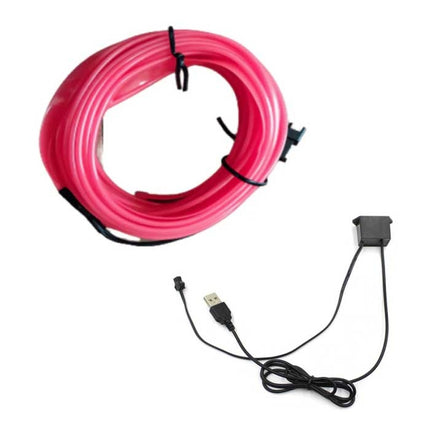 Neon LED Strip 5 Meter - Flexibele Verlichting Tube met  USB Adapter Waterdicht Roze