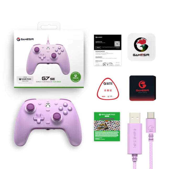 G7 SE Gaming Controller voor Xbox - Gamepad Bedraad met Vibratie - Xbox Series X/S, Xbox One - Roze