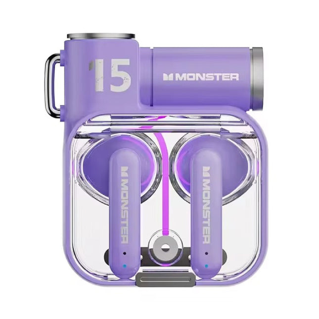 XKT15 Draadloze Oortjes - Headset Oordopjes TWS Bluetooth 5.3 - Paars