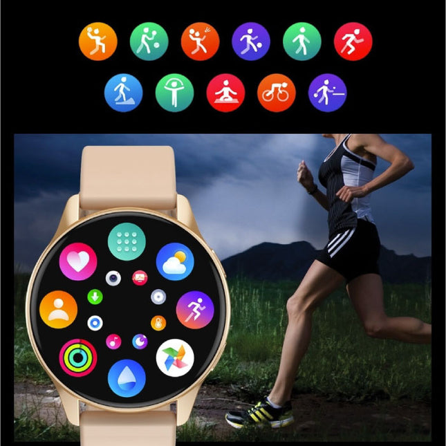 Smartwatch met Hartmonitor en Zuurstofmeter - Fitness Sport Activity Tracker Horloge - Mesh Bandje Zilver