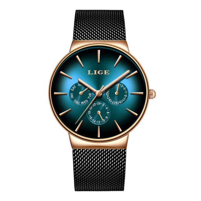 Luxe Horloge Heren - Anoloog Kwarts Uurwerk voor Mannen Groen 