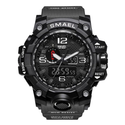  Militair Duik Horloge voor Heren - Rubber Bandje Kwarts Uurwerk Analoog Digitaal voor Mannen Grijs