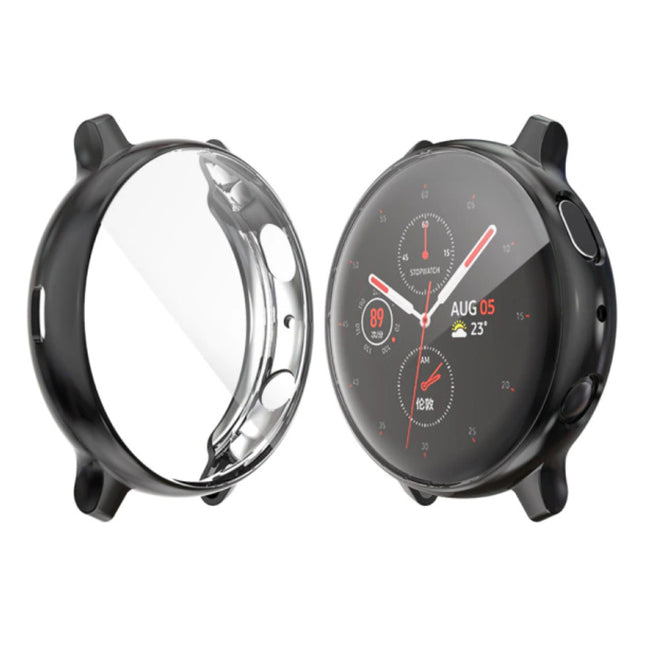 Full Cover voor Samsung Galaxy Watch Active 2 (40mm) - Hoesje en Screen Protector - TPU Hard Case Zwart