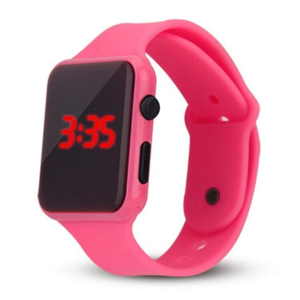 Digitaal Horloge Polsband - Silicoon Bandje LED Scherm Sport Fitness - Roze