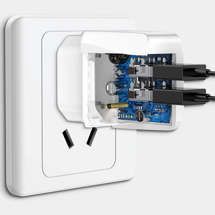 Dual 2x Port USB Stekkerlader - 2.1A Muur Oplader Wallcharger AC Thuislader Adapter