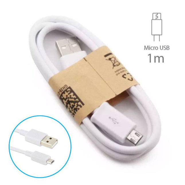 USB 2.0 - Micro-USB Oplaadkabel Oplader Data Kabel Data Android 1 Meter Wit