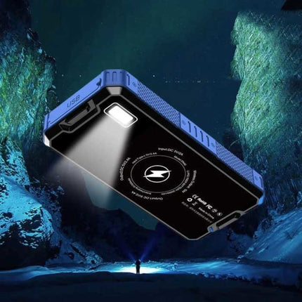 80.000mAh Solar Powerbank met 2 USB Poorten - Ingebouwde Zaklamp - Externe Noodaccu Batterij Oplader Charger Zon Zwart