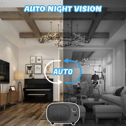 4K Camera Luidspreker met WiFi - Babysit Intercom Smart Home Security Night Vision  Zwart