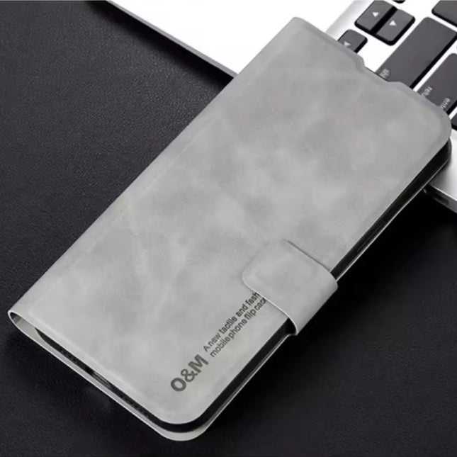Xiaomi Poco X6 Flip Case - Wallet Cover Portefeuille Kunstleer Hoesje - Grijs