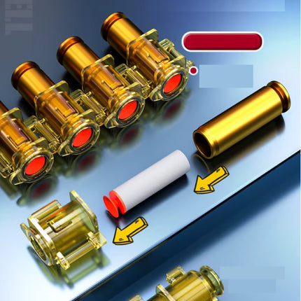 Soft Bullet Geweer - Gatling Gun Model Speelgoed Shell Pistool - Goud