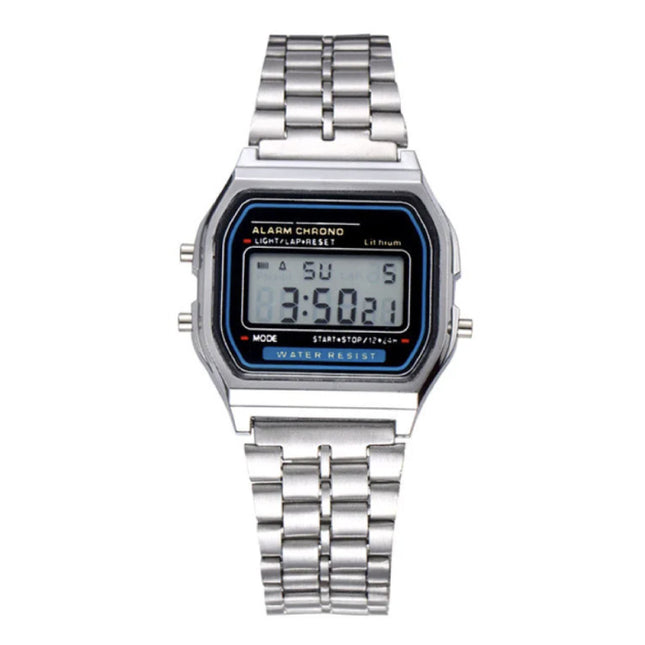 TMC212 Digitale Horloge - Polshorloge 3 ATM Waterdicht - Zilver