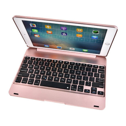 Toetsenbord Hoes voor iPad Mini 1/2/3 - QWERTY Multifunctionele Keyboard Bluetooth Aluminium Smart Cover Case Hoesje Roze