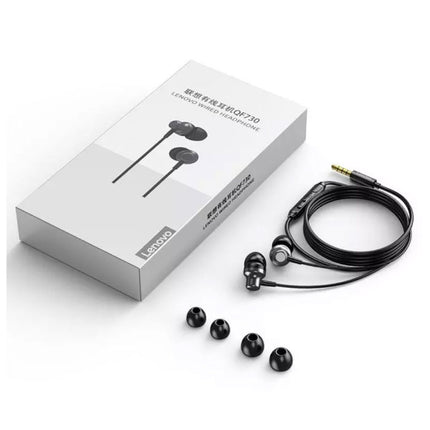 QF730 Oordopjes met Microfoon en Controls - 3.5mm AUX Oortjes Volumebeheer Wired Earphones Oortelefoon Wit