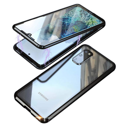 Samsung Galaxy S20 Ultra Magnetisch 360° Hoesje met Tempered Glass - Full Body Cover Hoesje + Screenprotector Zwart