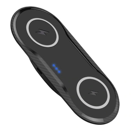 2 in 1 Qi Universele Draadloze Oplader 10W Wireless Charging Pad Zwart