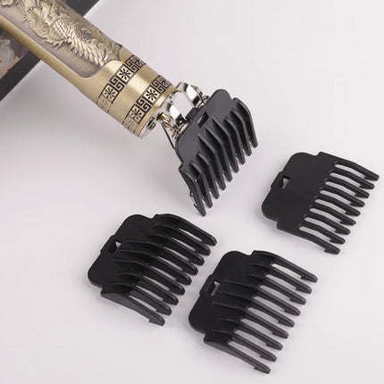 Retro T9 Tondeuse met LCD Scherm - Draadloze Trimmer Elektrisch Scheermachine - Goud Draak