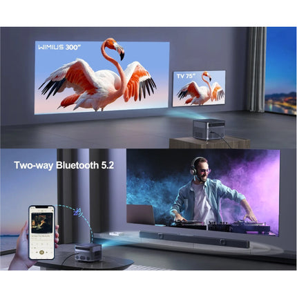 P64 Projector - 500 ANSI Lumen - Android Beamer Home Media Speler Zilver