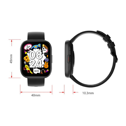 P68 Smartwatch - 2,04'' AMOLED-Scherm - Siliconen Bandje - 100 Sportmodi - Fitness Sport Activity Tracker Horloge Grijs
