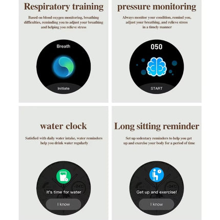 Diamant Smartwatch - Gezondheid Monitor Sport Tracker Horloge iOS Android - Mesh Bandje - Zilver