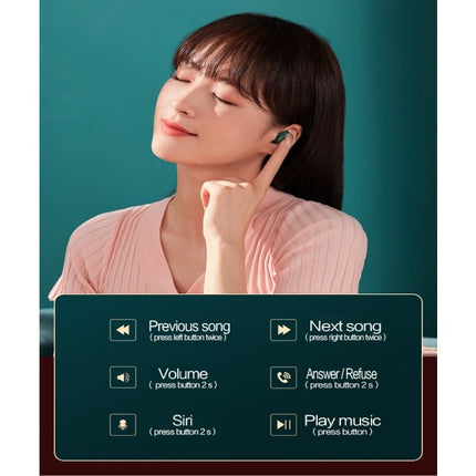 HT18 Draadloze Oortjes met Ingebouwde Microfoon - Touch Control ANC Oordopjes TWS Bluetooth 5.0 Earphones Earbuds Oortelefoon Wit