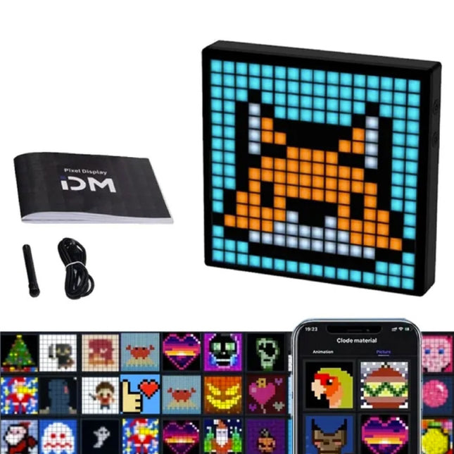 16x16 LED Pixel Display - Aanpasbaar Programmeerbaar RGB Licht Scherm