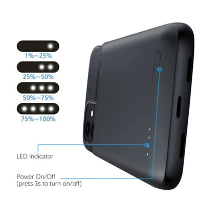 iPhone 13 Pro Powercase 4800mAh - Powerbank Batterij Hoesje Oplader Zwart