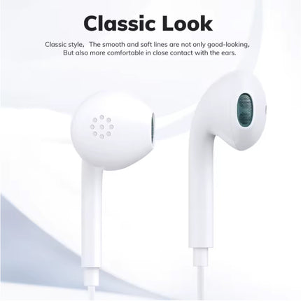F20 Oordopjes met Microfoon en Controls - USB Type C Oortjes Volumebeheer Bedrade Oortelefoon - Wit