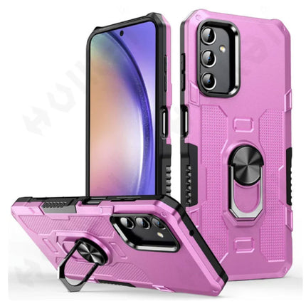 Samsung Galaxy S23 Hoesje + Kickstand Magneet - Shockproof Cover met Popgrip Roze