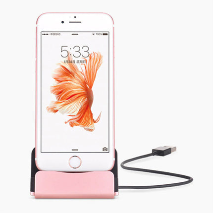 5W Oplader Standaard voor Micro-USB - Telefoon Houder Fast Charging Zilver