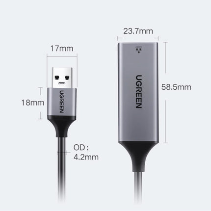 USB naar Ethernet Poort Adapter - 1000Mbps Data Overdracht Converter Hoogwaardig ABS Zwart