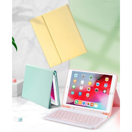 Toetsenbord Hoes voor iPad 10.2" (2019) - QWERTY Multifunctionele Keyboard Bluetooth Smart Cover Case Hoesje Paars