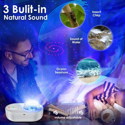 Sterren Projector met Afstandsbediening - Bluetooth Sterrenhemel Muziek Sfeerlamp Tafellamp Wit
