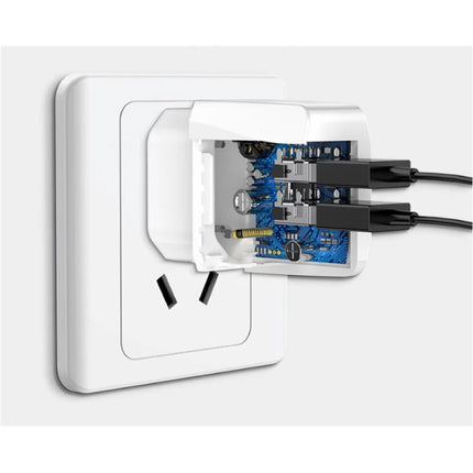Dual 2x Port USB Stekkerlader - 2.1A Muur Oplader Wallcharger AC Thuislader Adapter