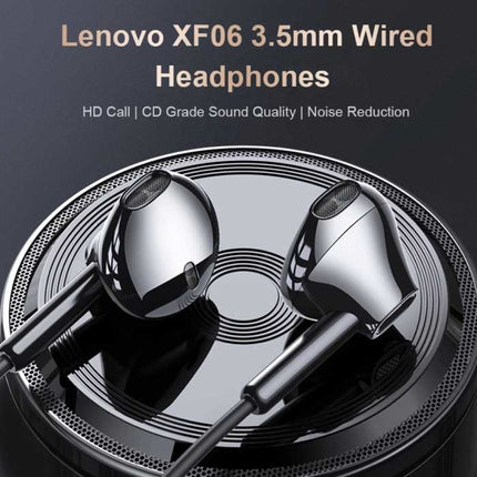 XF06 Oordopjes met Microfoon - 3.5mm AUX Oortjes Wired Earphones Oortelefoon Zwart