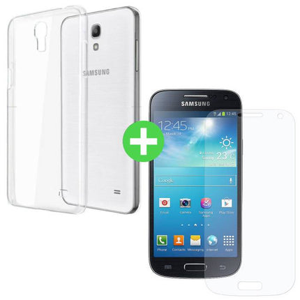 Samsung Galaxy S4 Transparant TPU Hoesje + Screen Protector Tempered Glass