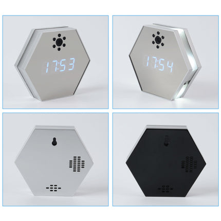 RGB Hexagon Klok met 1080p Camera en WiFi - Binnenbeveiliging Infrarood Nachtzicht