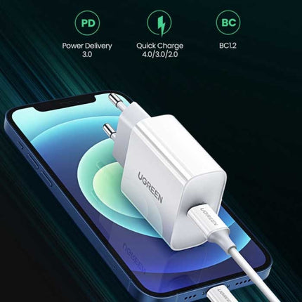 20W Stekkerlader - Quick Charge 4.0 / PD USB Oplader Muur Lader Stekkerlader Adapter Wit