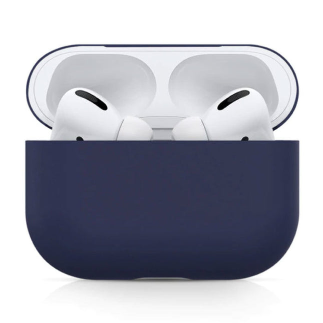 Flexibel Hoesje voor AirPods Pro - Silicone Skin AirPod Case Cover Soepel - Donkerblauw