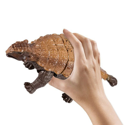 RC Dinosaurus (Ankylosaurus) met Afstandsbediening - Bestuurbaar Speelgoed Dino Robot - Bruin