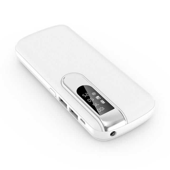 Powerbank 50.000mAh Dual 2x USB Poort  - LED Display en Zaklamp - Externe Noodaccu Batterij Oplader Charger Wit