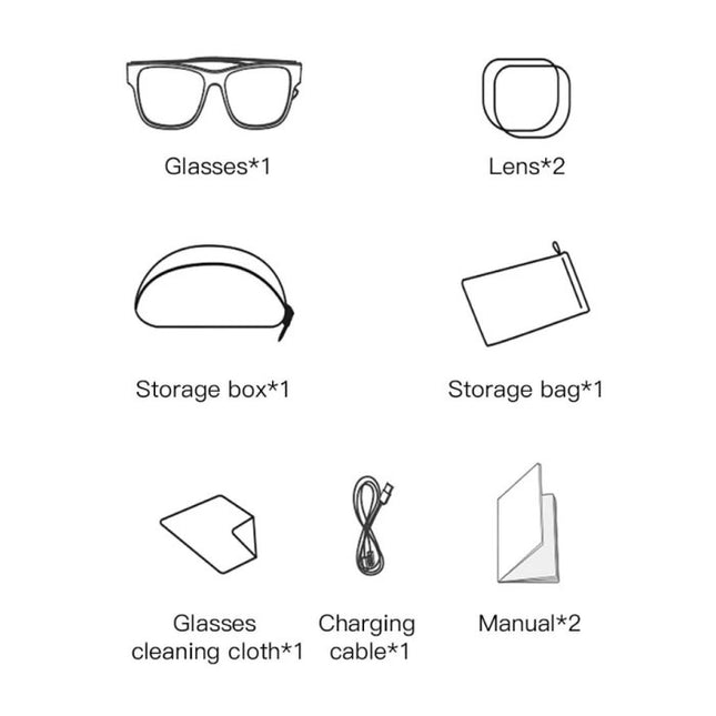 Meta V1 Bluetooth Zonnebril met Ingebouwde Oortjes - Open Ear Hoofdtelefoon TWS - Zwart