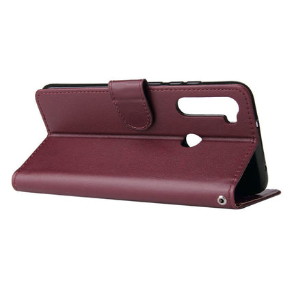 Xiaomi Redmi Note 9 Leren Flip Case Portefeuille - PU Leer Wallet Cover Cas Hoesje Bordeaux