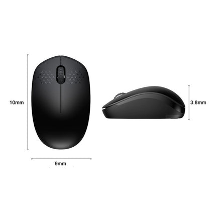 Geruisloze Draadloze Muis - 1600DPI Optisch / Tweehandig / Ergonomisch - Zwart