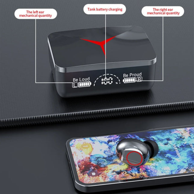 Draadloze Gaming Oordopjes - Touch Control Oortjes TWS Bluetooth 5.3 Zwart