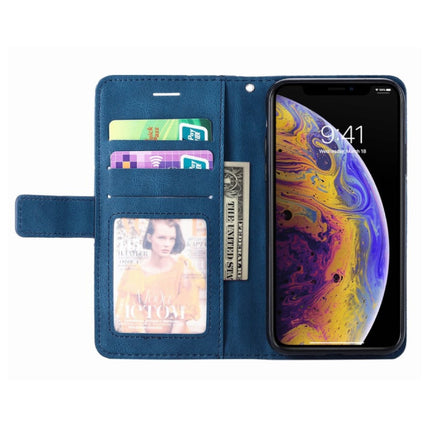 Xiaomi Redmi Note 9 Flip Case - Leren Portefeuille PU Leer Wallet Cover Cas Hoesje Blauw