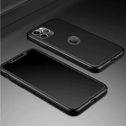 iPhone 11 Pro Max Full Body 360°  Full Cover Hoesje + Screenprotector Zwart