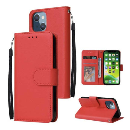 iPhone 5 Flip Case Portefeuille PU Leer - Wallet Cover Hoesje Rood