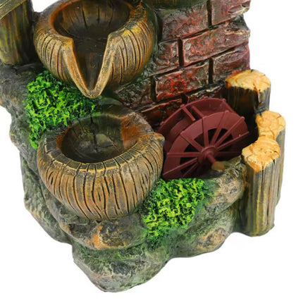 Watermolen Sier Fontein - Feng Shui Waterval Hars Decoratie